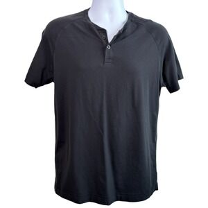 Public Rec Performance Go-To Henley Shirt Black Size M Outdoors Hiking Weekend